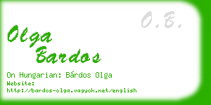 olga bardos business card